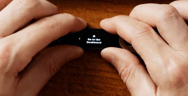 ledger nano go to dashboard screen