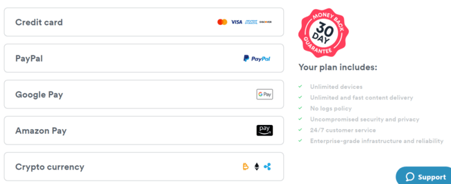 surfshark payment options