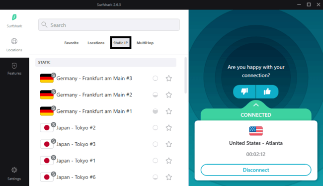 surfshark Static IP