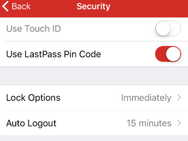 Set lock options immediately in Lastpass