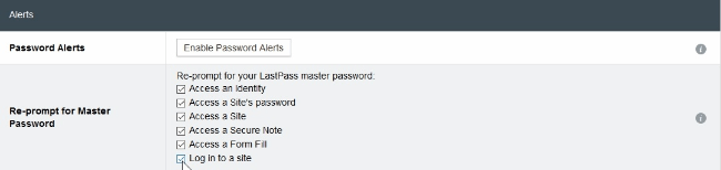 Set Up Reprompts for Master Password in Lastpass