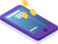 Mobile phone with bitcoins