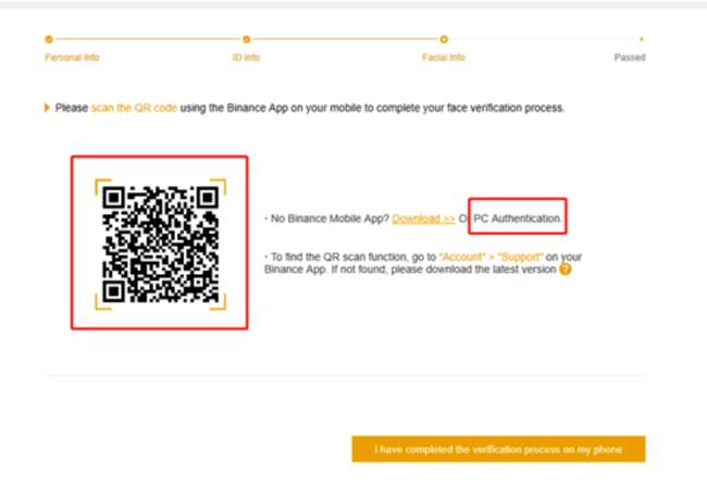 binance desktop app has warning