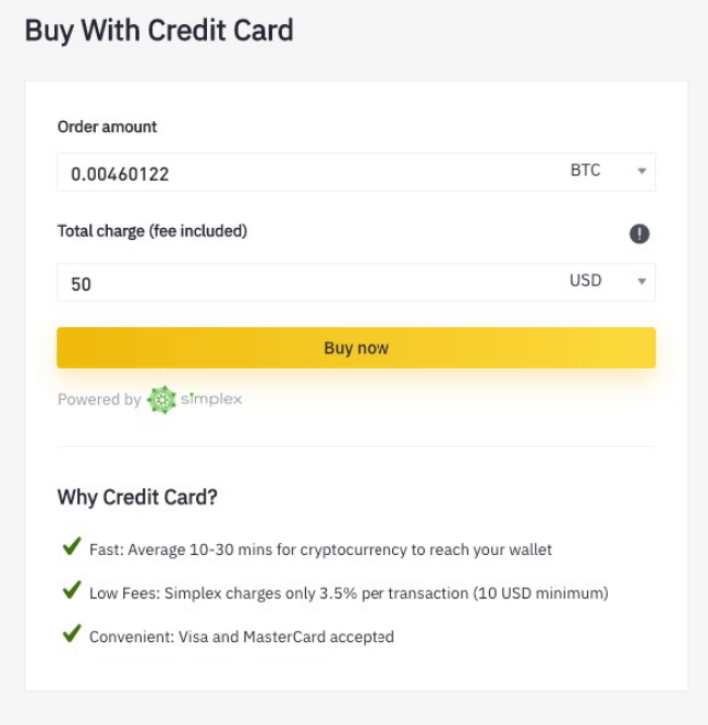 can i use my credit card on binance