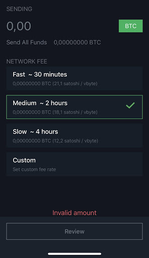 btc fees estimator