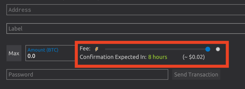 bitcoin fee estimator