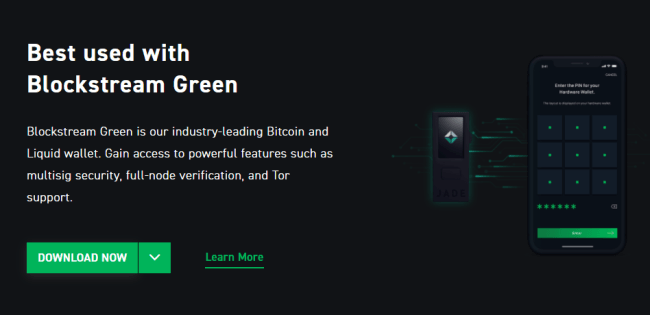 BlockStream JADE, Green Wallet