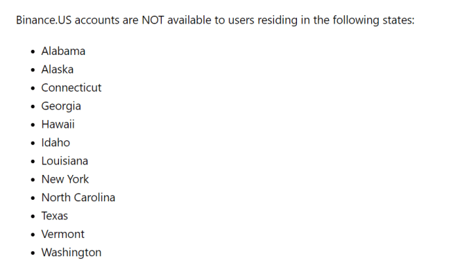 binance us states available