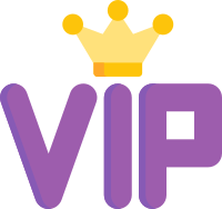 VIP text with a crown
