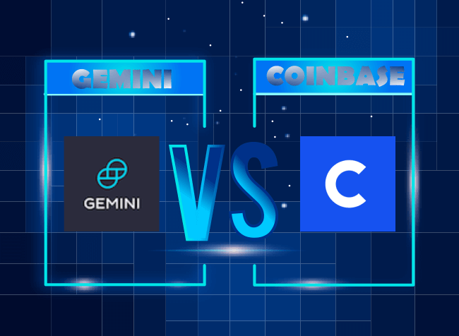Gemini versus Coinbase concept