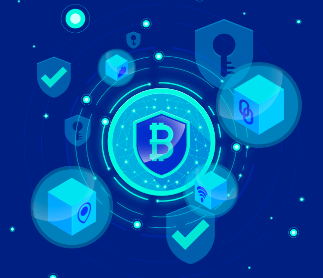 Abstract blockchain background