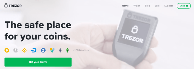 Screenshot of trezor.io