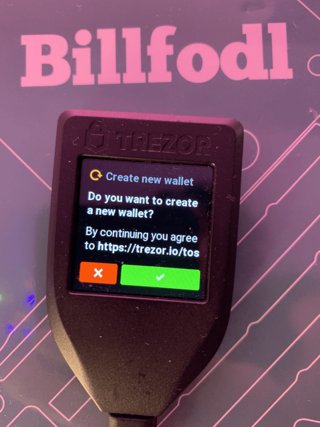 Trezor Setup Agree TOS