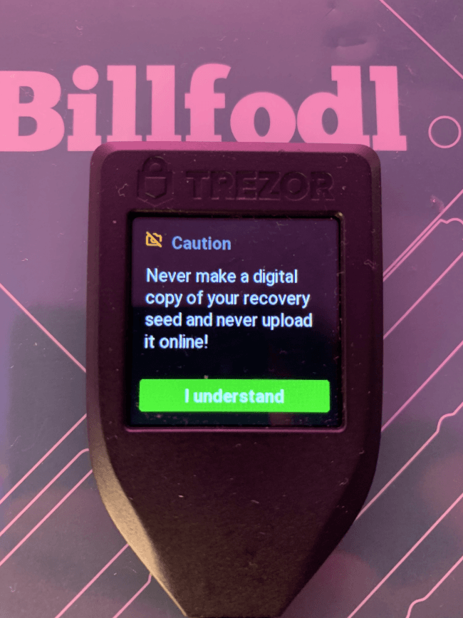 Trezor Setup Step