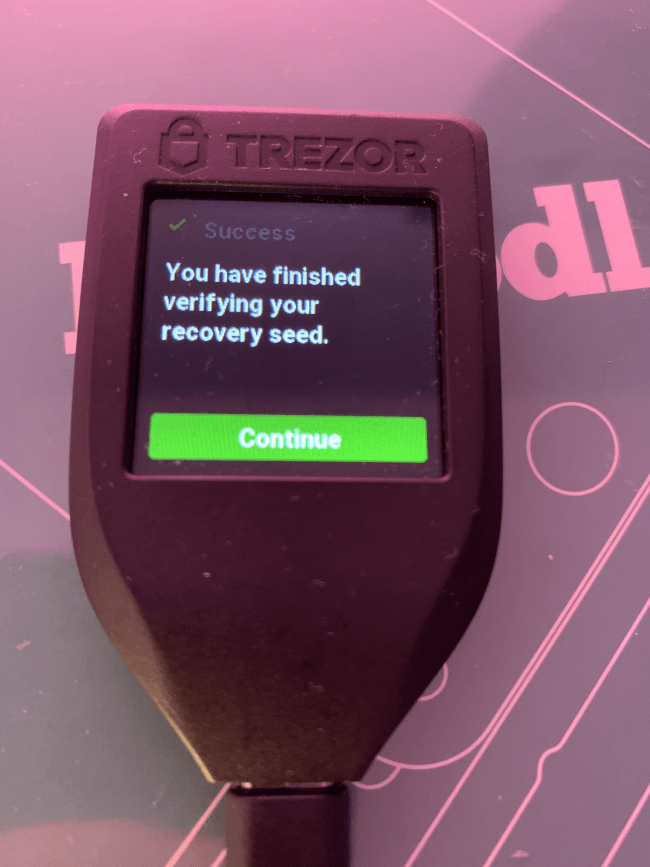 Trezor Setup Step