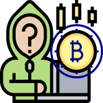 Anonymous user trading Bitcoin Icon