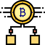 Bitcoin trading graph Icon
