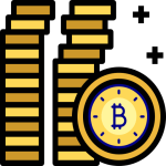 Stack of Bitcoins Icon