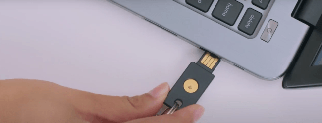 add yubikey to google