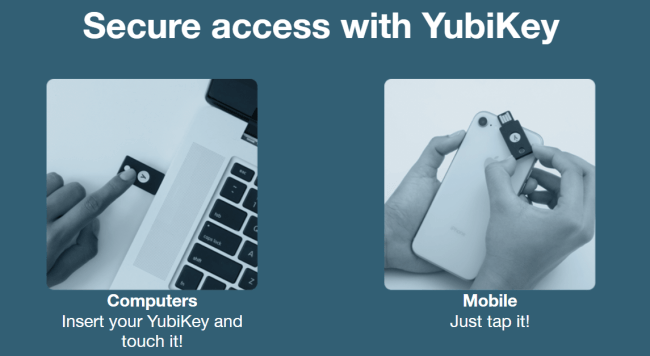 Screenshot of yubico.com