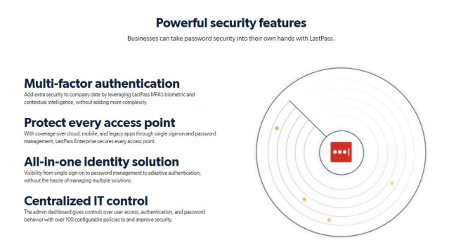 Screenshot of a lastpass.com page section