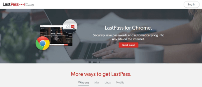 install lastpass for chrome from google site or lastpass