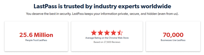 Screenshot of lastpass.com