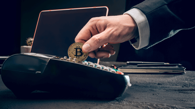 Bitcoin, credit card and pos-terminal