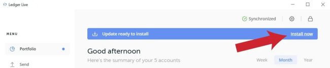 ledger live update install