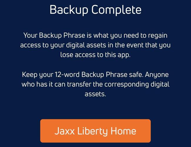 Backup complete notification