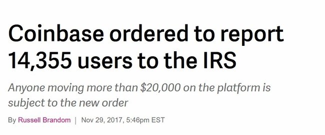 Coinbase order to inform IRS