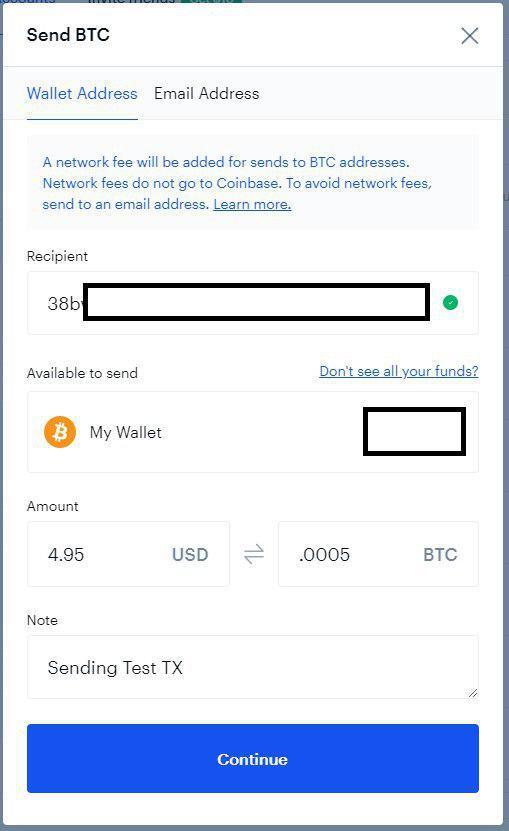 transferring crypto from coinbase to ledger