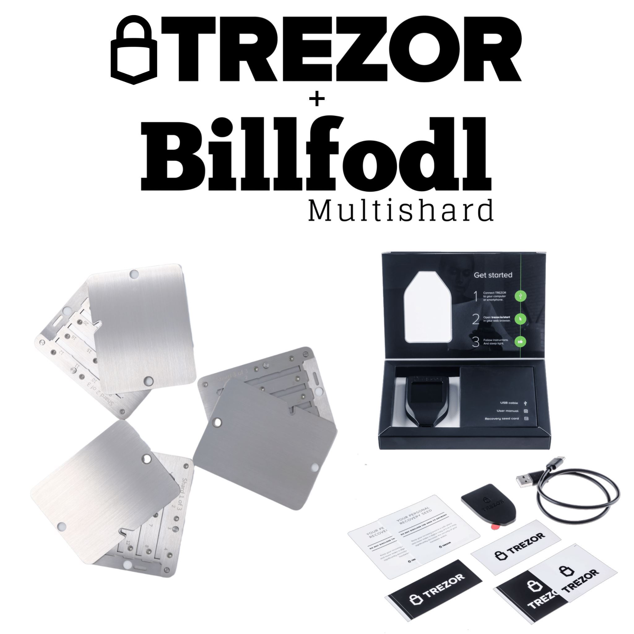 Trezor Model T and Billfodl Box Contents
