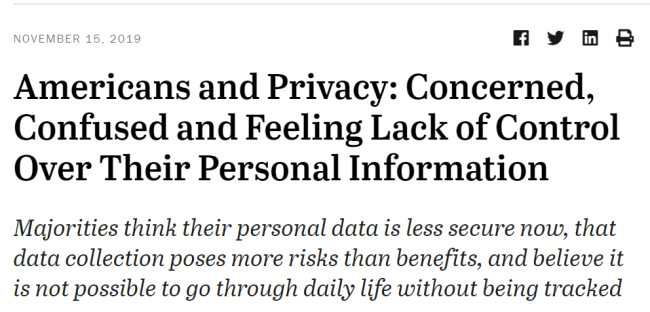 Lack of Privacy