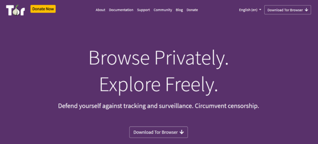 Screenshot of https://www.torproject.org/