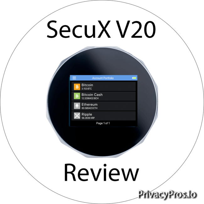 SecuX V20 Review