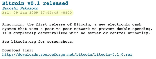 Bitcoin v0.1 release