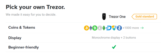 Screenshot of trezor.io