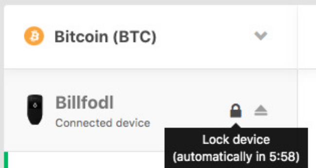 Trezor One Power Unlock