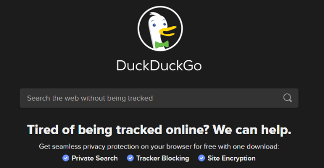 Screenshot of duckduckgo.com