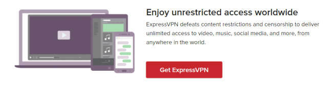 Screenshot of expressvpn.com