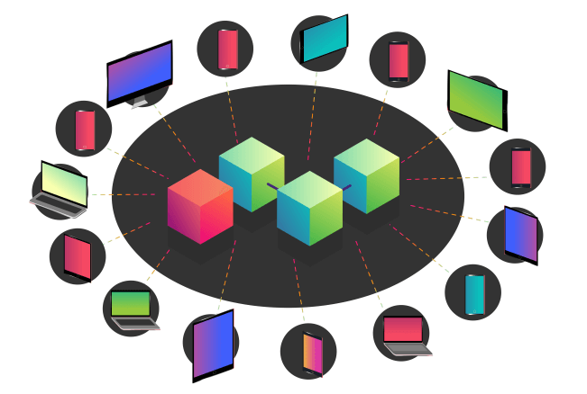 Blockchain concept vector illustration