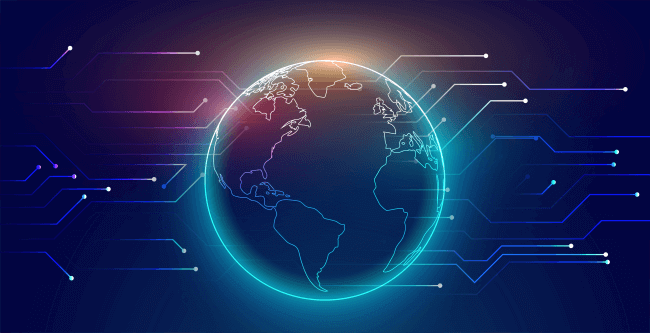 Digital networking globe