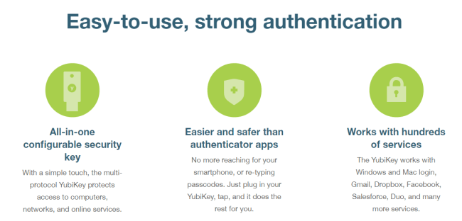 Yubikey is easy to use