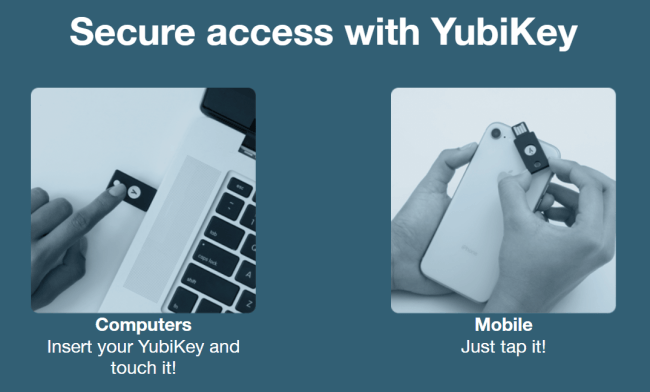 Screenshot of yubico.com